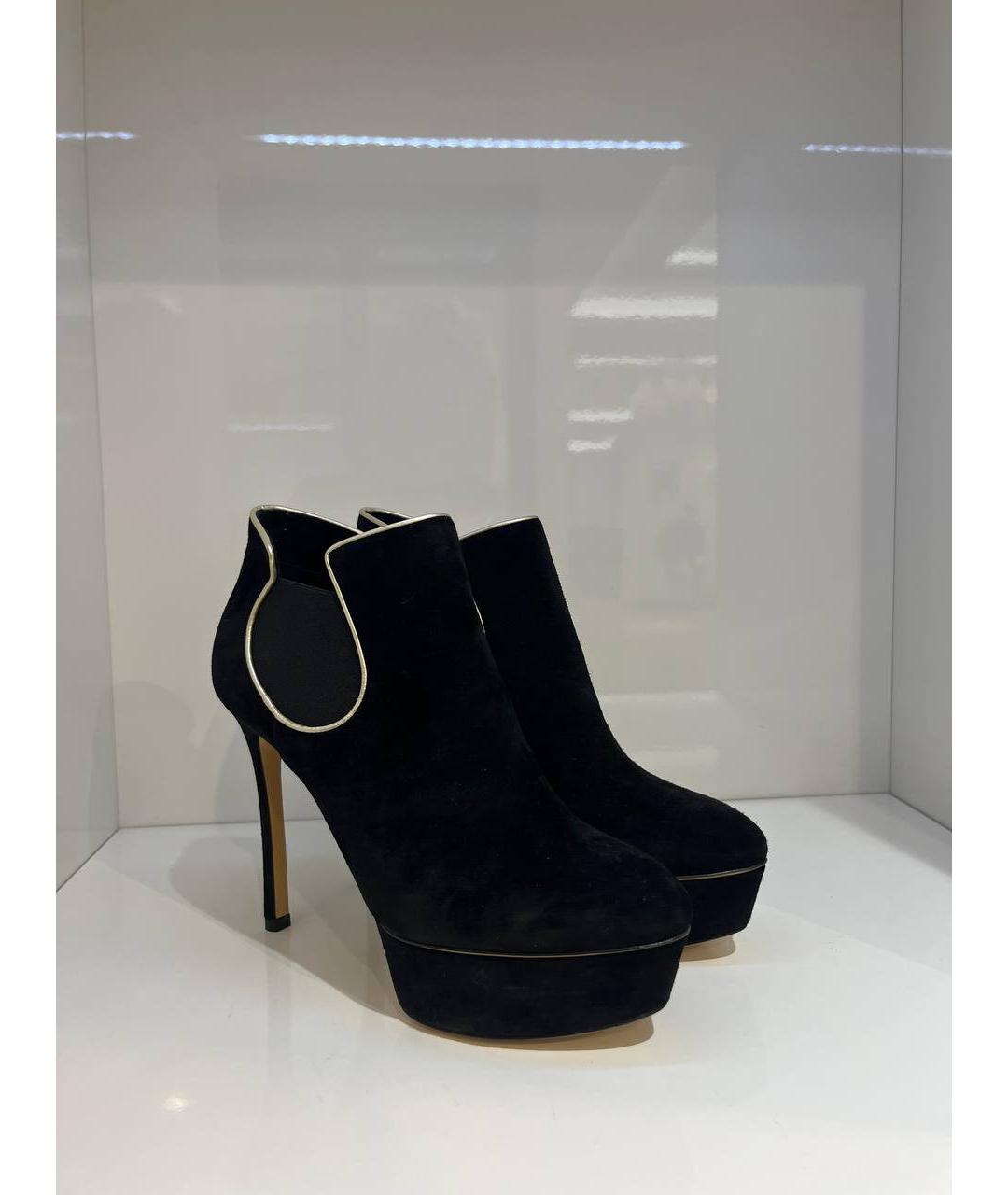 CASADEI Черные замшевые ботильоны, фото 4