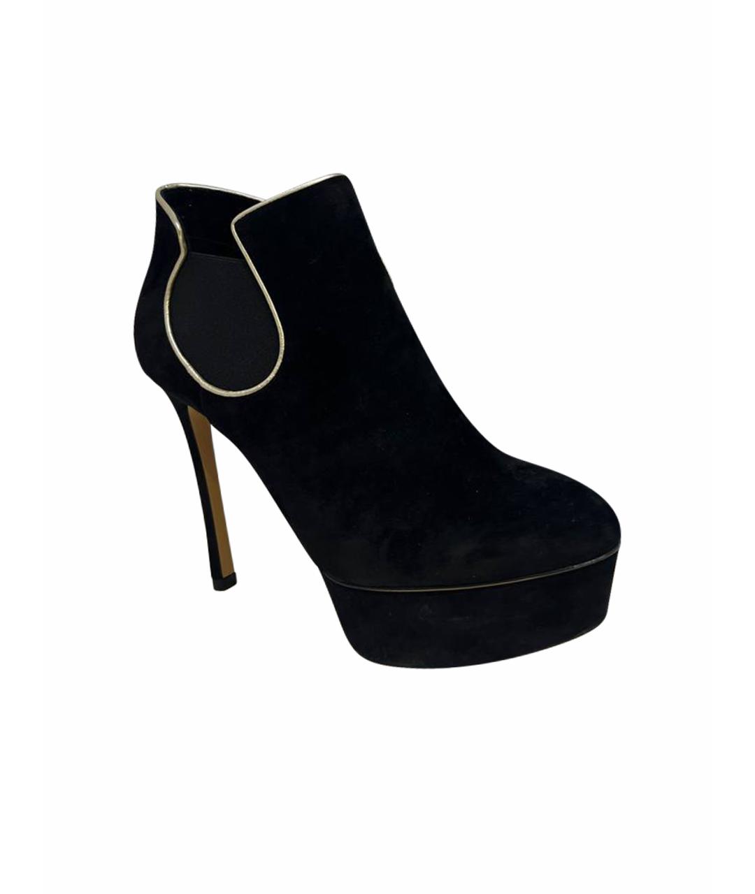 CASADEI Черные замшевые ботильоны, фото 1