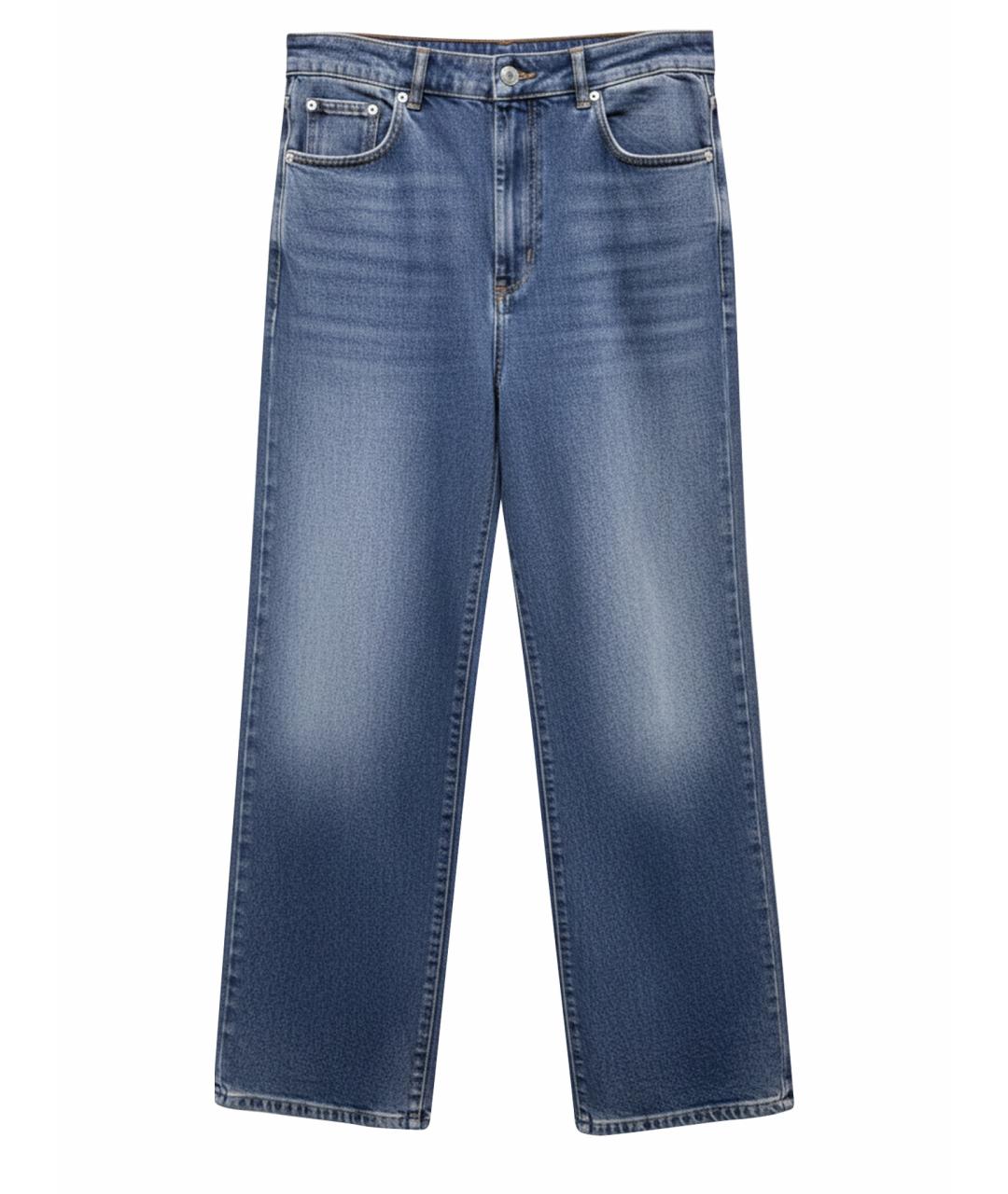 SPORTMAX Синие хлопковые прямые джинсы, фото 1