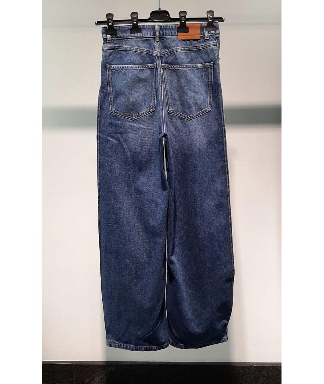 SPORTMAX Синие хлопковые прямые джинсы, фото 2