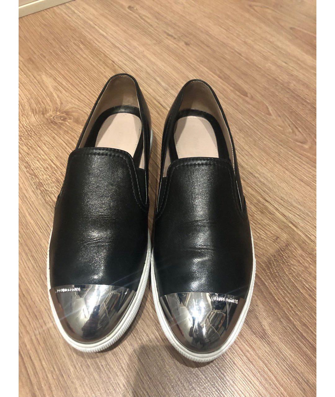 MIU MIU Черные кожаные лоферы, фото 2