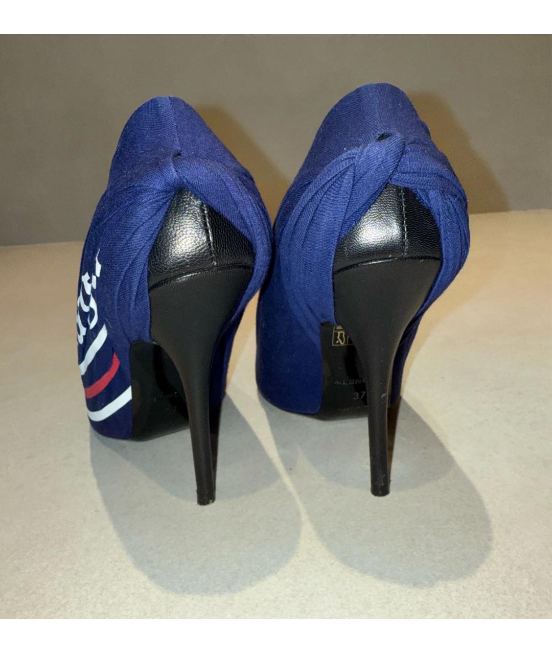 BALENCIAGA Синие текстильные туфли, фото 6