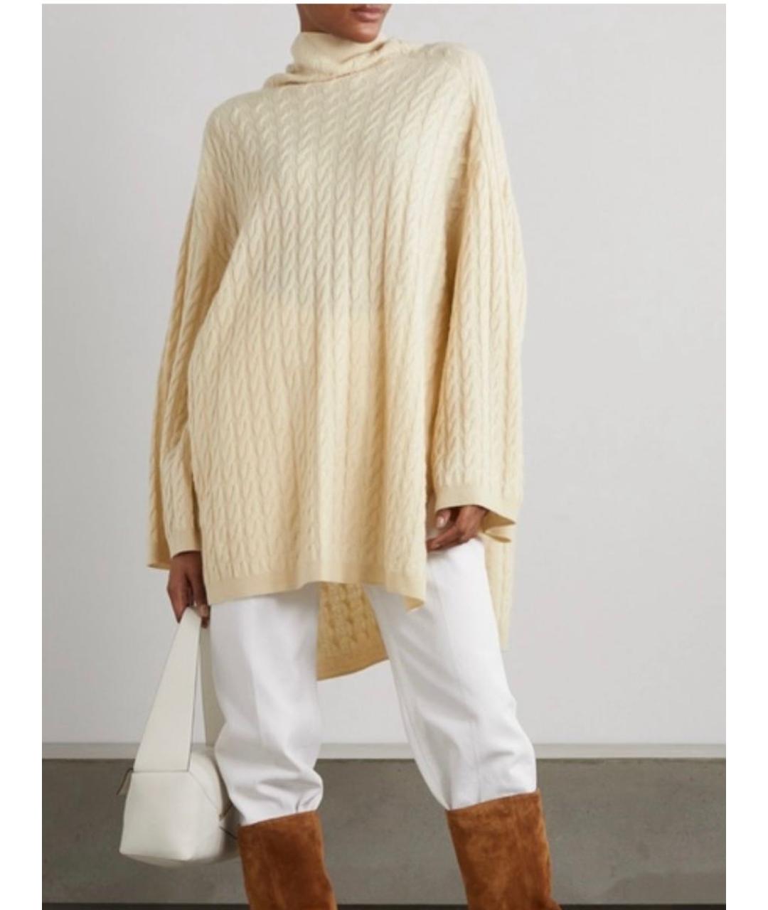 TOTEME Бежевый шерстяной джемпер / свитер, фото 7