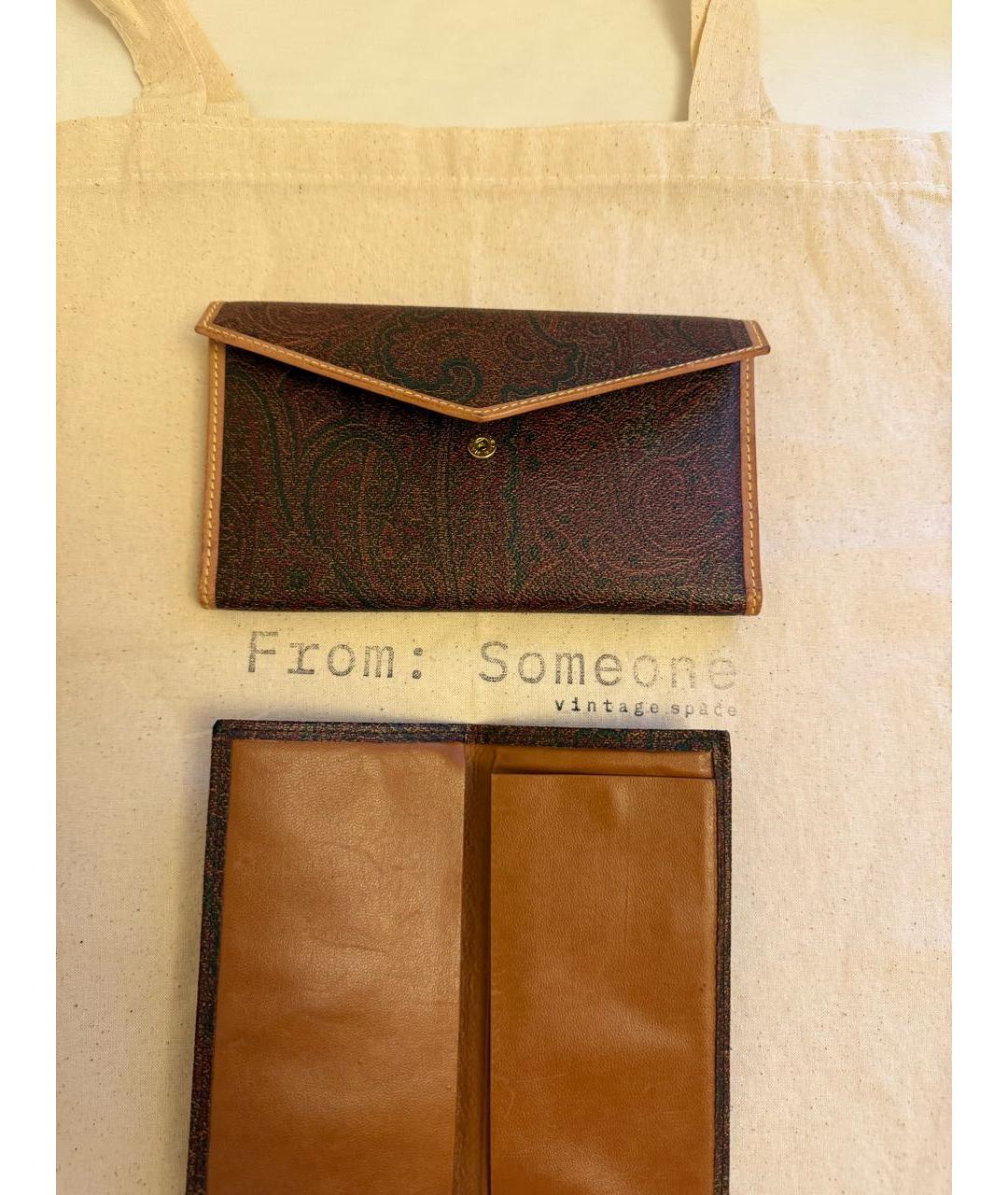 ETRO Бордовый кожаный кошелек, фото 2