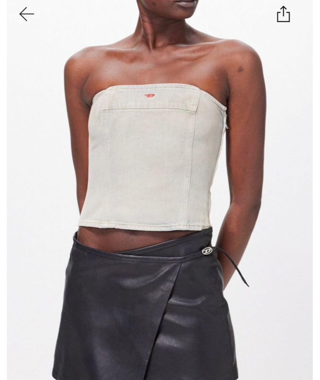 DIESEL Бежевый деним корсет, фото 2