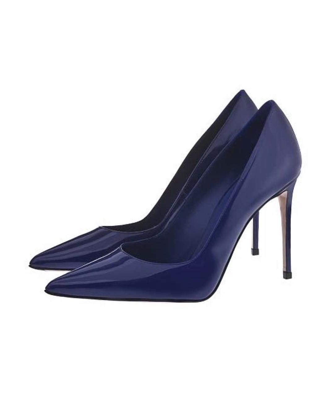 LE SILLA Темно-синие туфли из лакированной кожи, фото 2