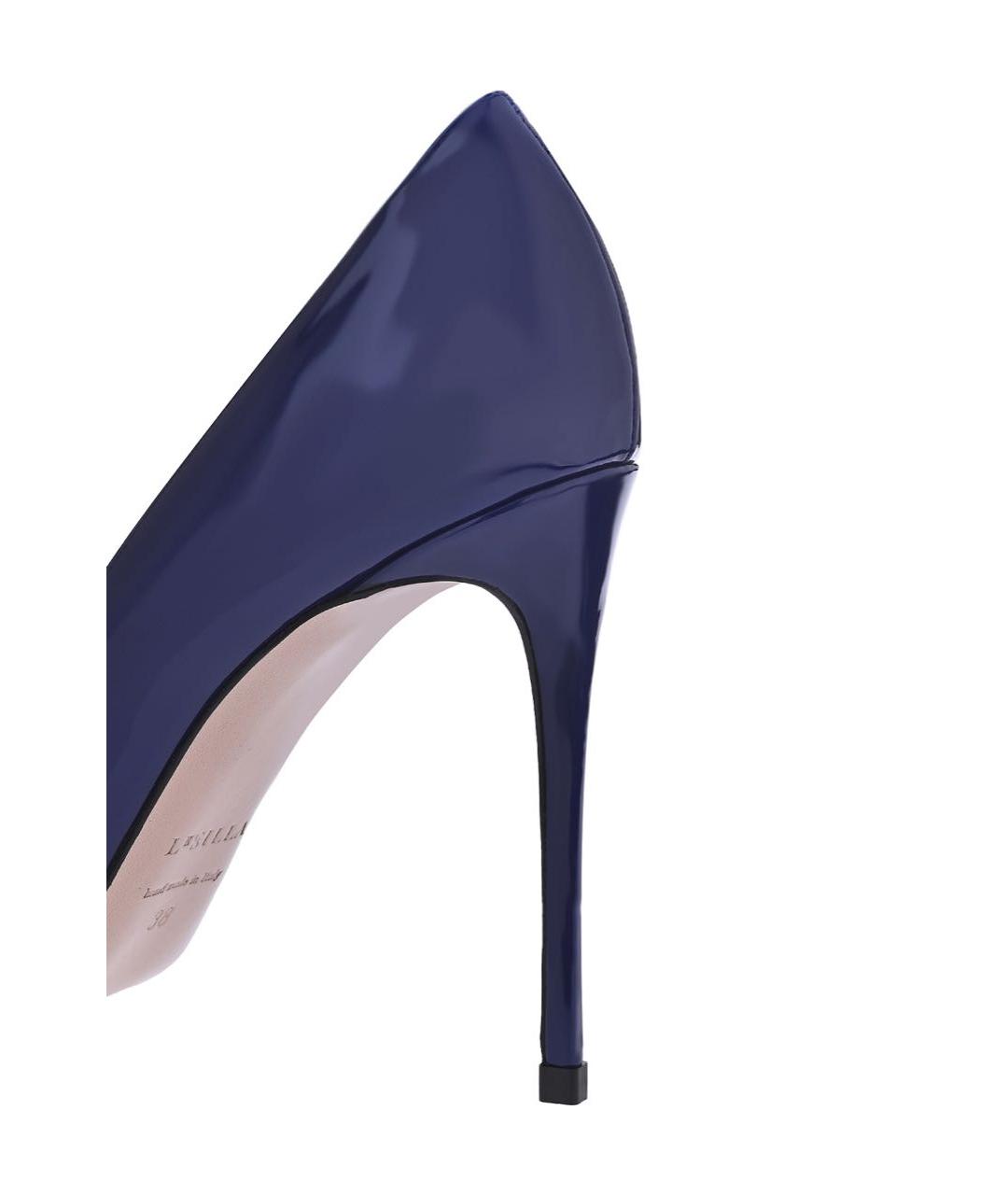LE SILLA Темно-синие туфли из лакированной кожи, фото 4