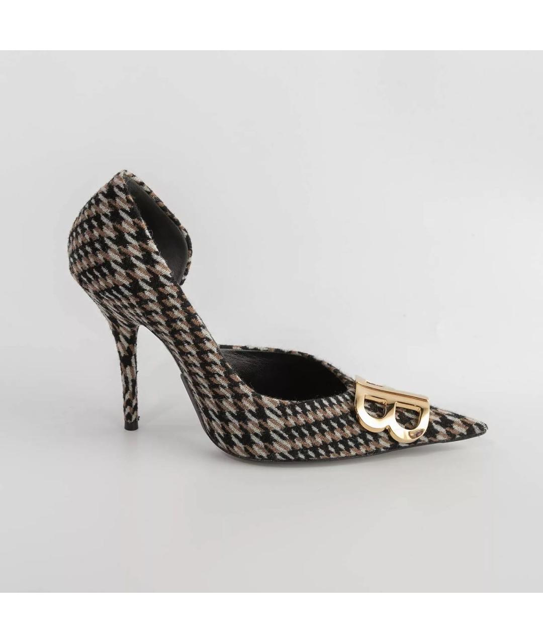 BALENCIAGA Коричневые текстильные туфли, фото 8