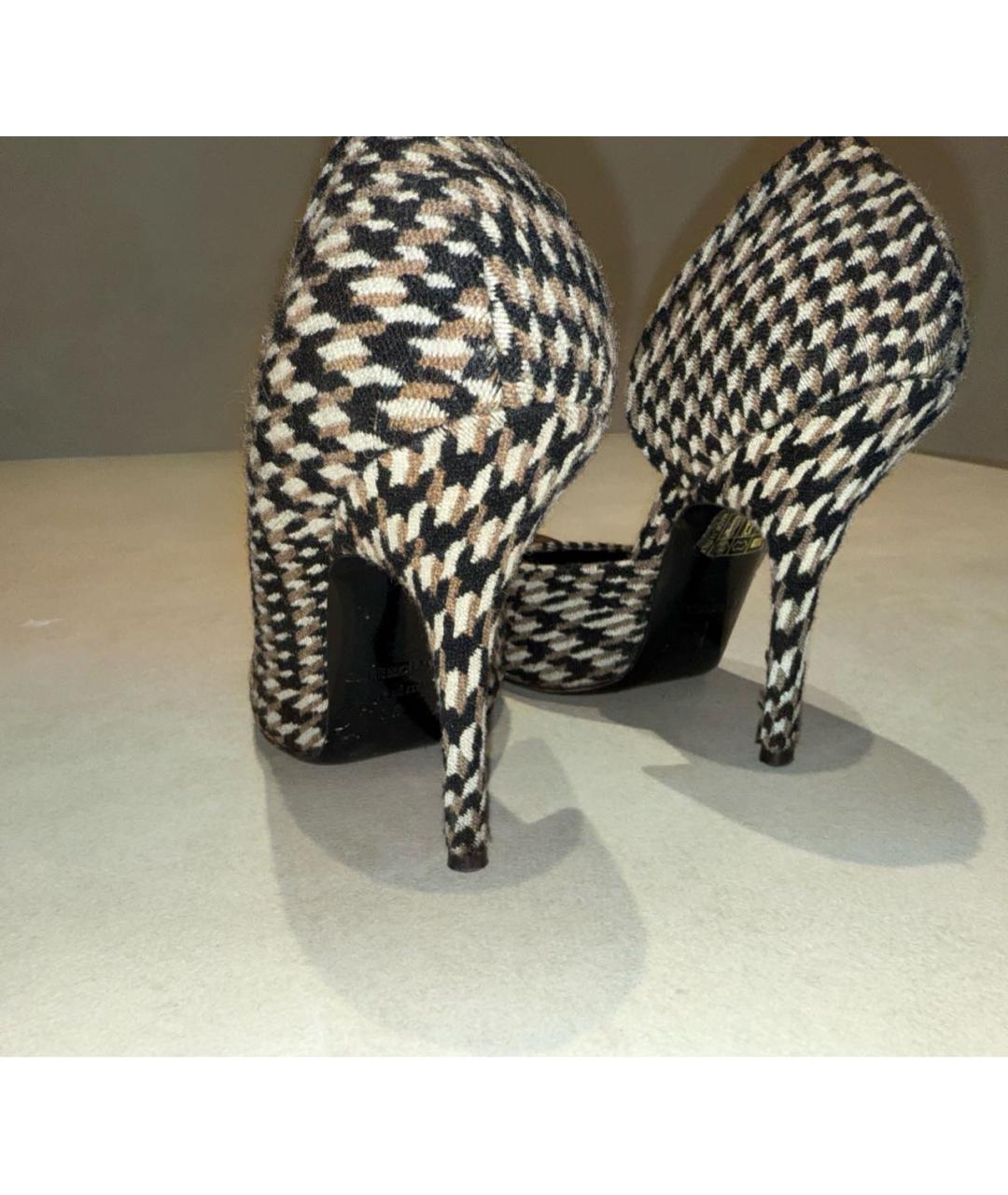 BALENCIAGA Коричневые текстильные туфли, фото 5