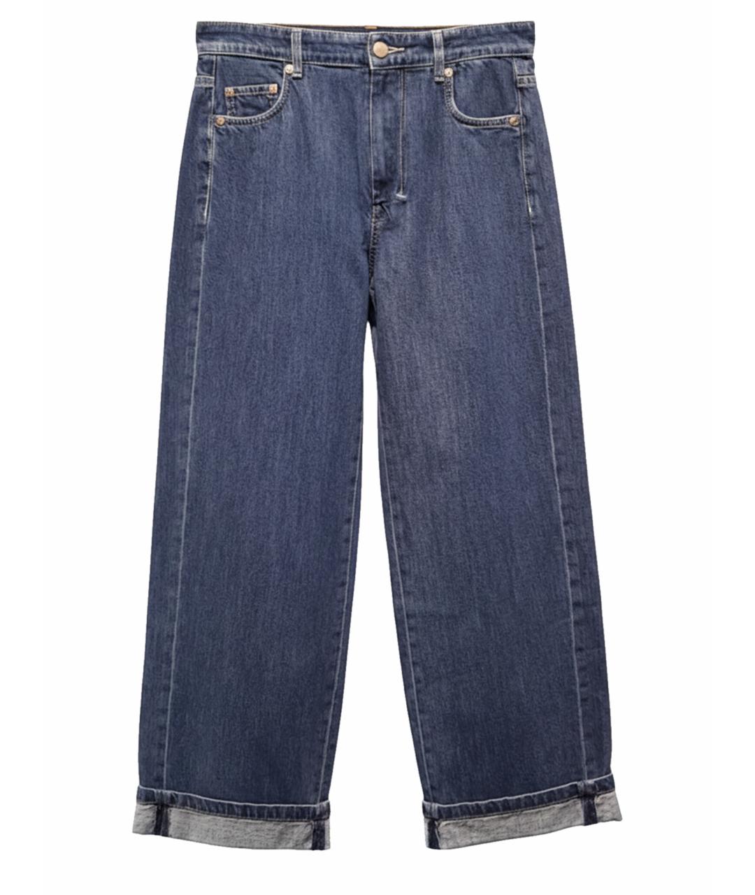 'S MAX MARA Синие хлопковые прямые джинсы, фото 1