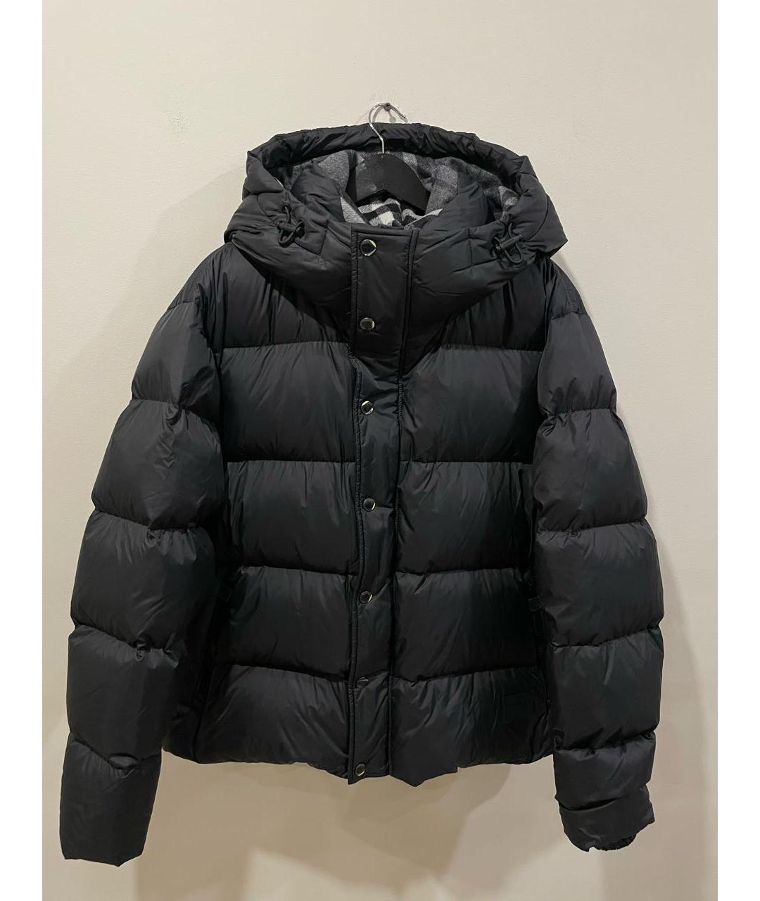 BURBERRY Черный полиэстеровый пуховик, фото 6