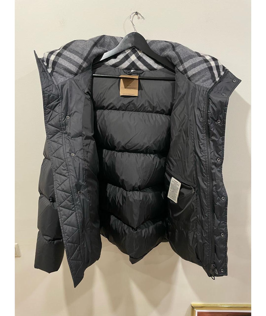 BURBERRY Черный полиэстеровый пуховик, фото 3