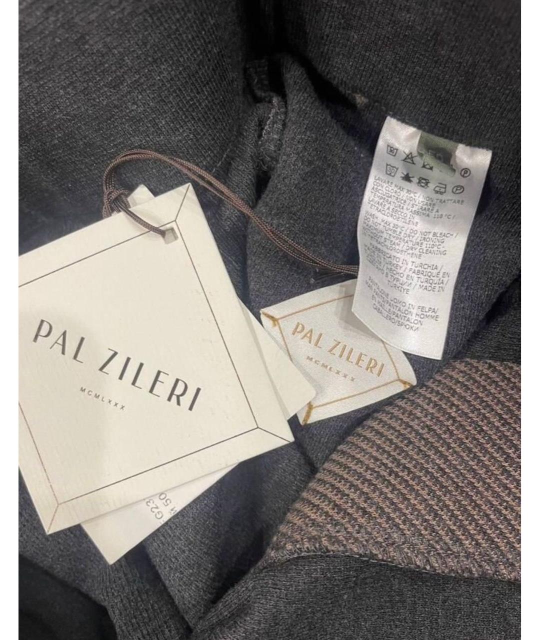 PAL ZILERI Коричневые хлопковые повседневные брюки, фото 5