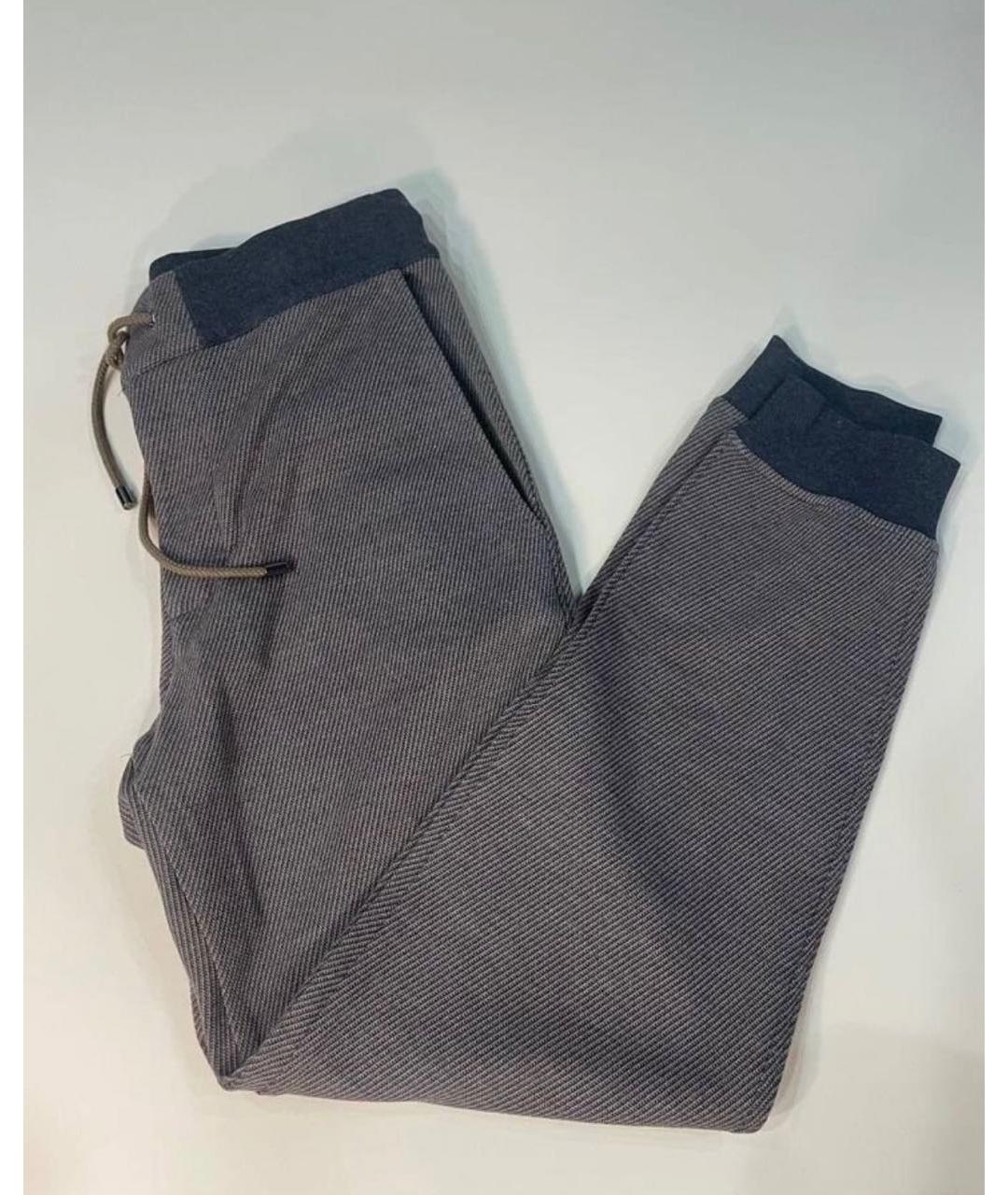 PAL ZILERI Коричневые хлопковые повседневные брюки, фото 2