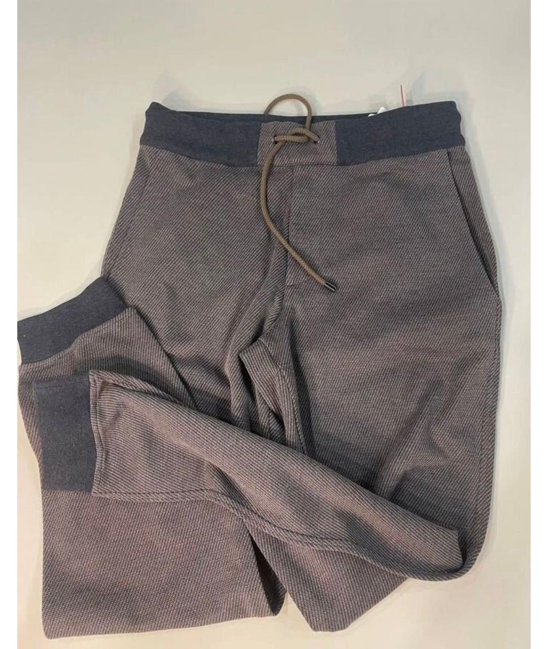 PAL ZILERI Коричневые хлопковые повседневные брюки, фото 3