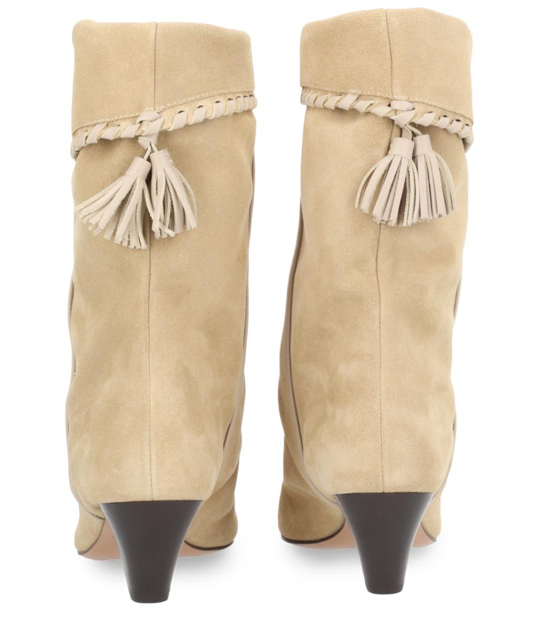 ISABEL MARANT Бежевые замшевые сапоги, фото 3