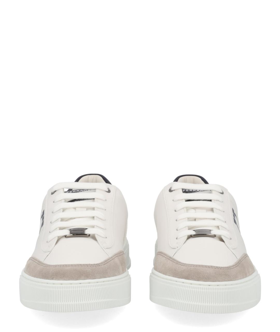 FERRAGAMO Черные кожаные низкие кроссовки / кеды, фото 2