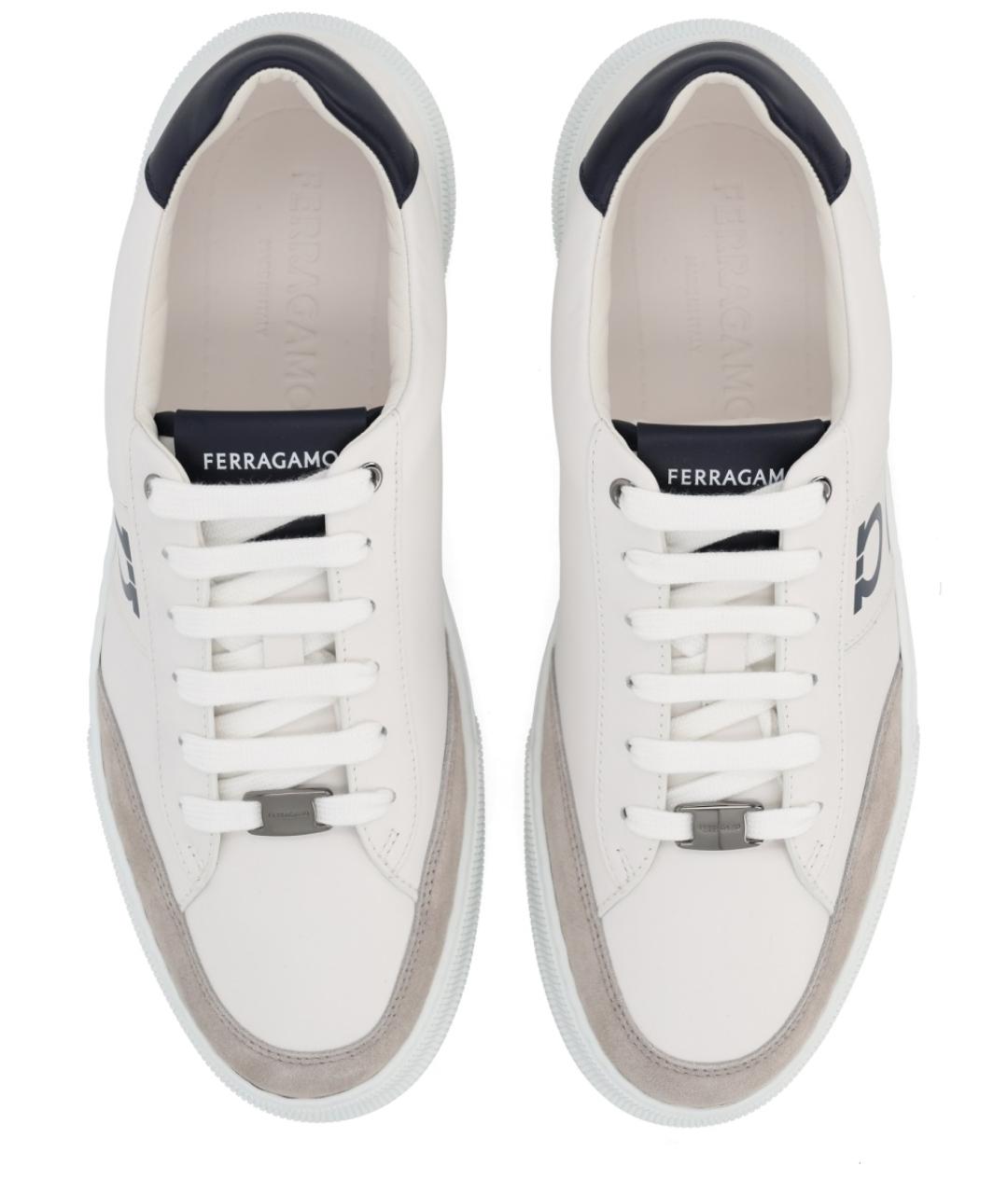 FERRAGAMO Черные кожаные низкие кроссовки / кеды, фото 3