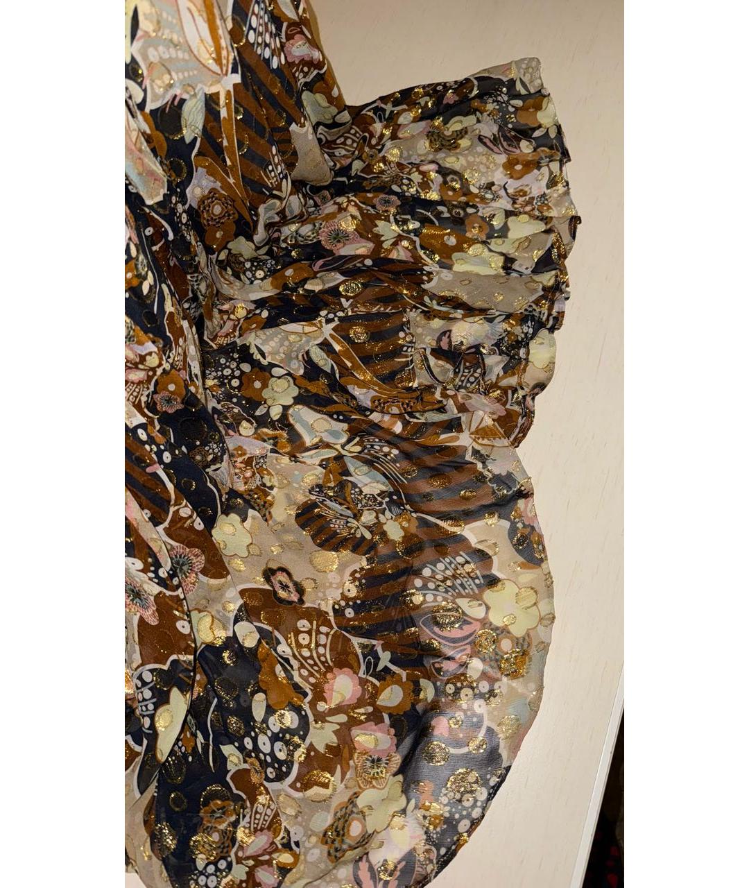 CHLOE Мульти шелковое вечернее платье, фото 6