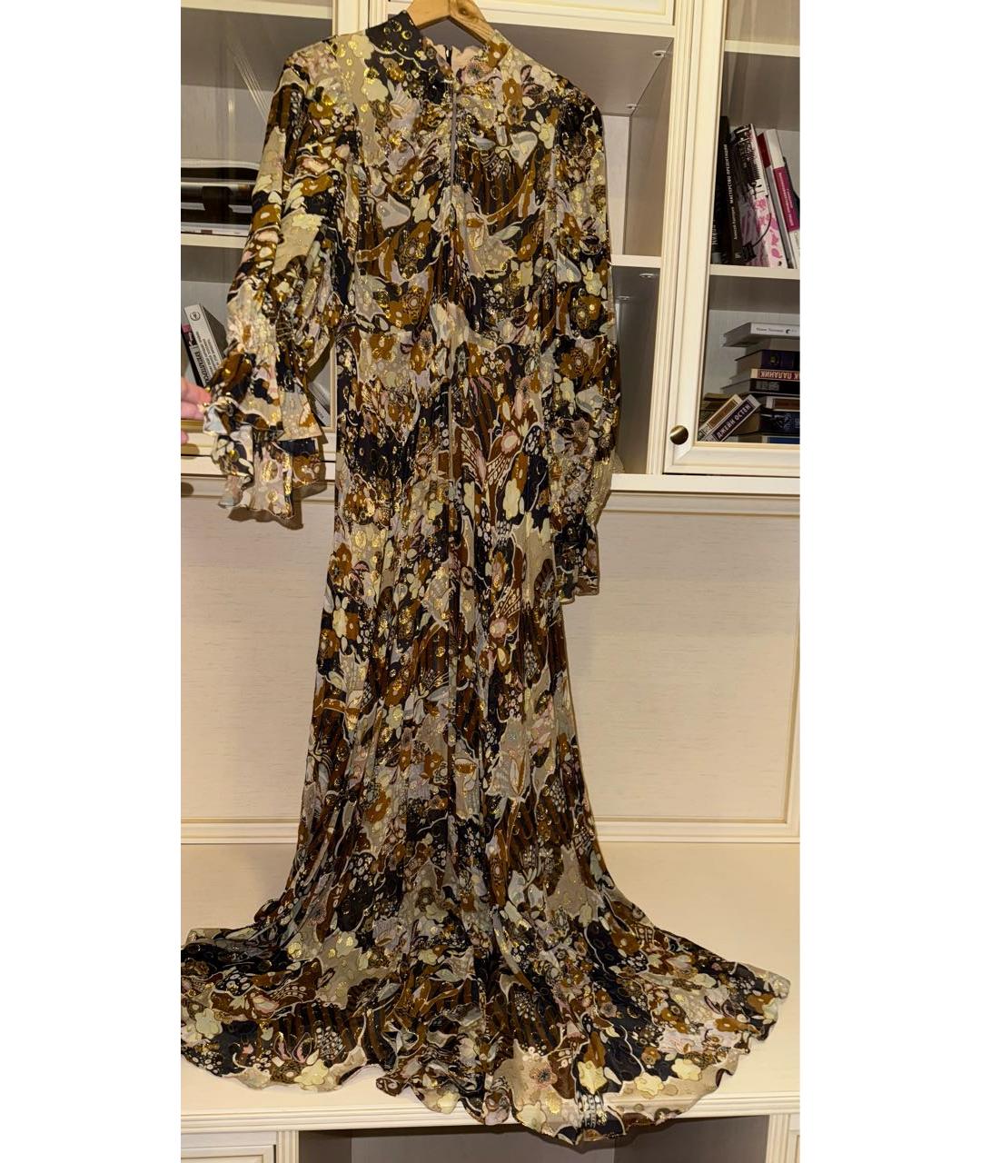 CHLOE Мульти шелковое вечернее платье, фото 8