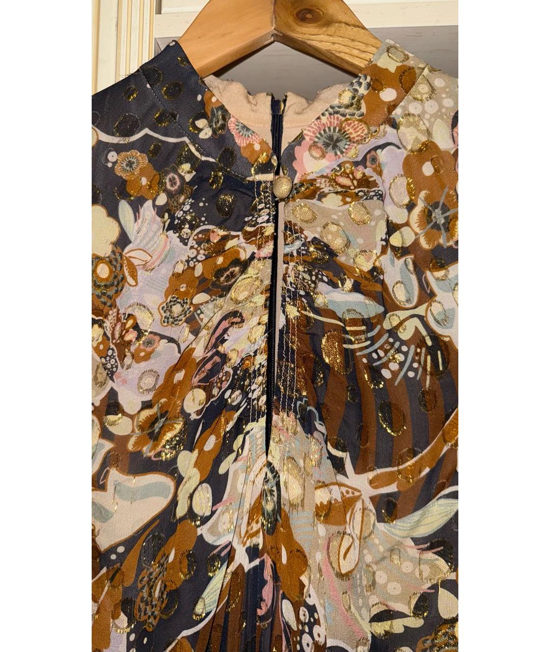 CHLOE Мульти шелковое вечернее платье, фото 4