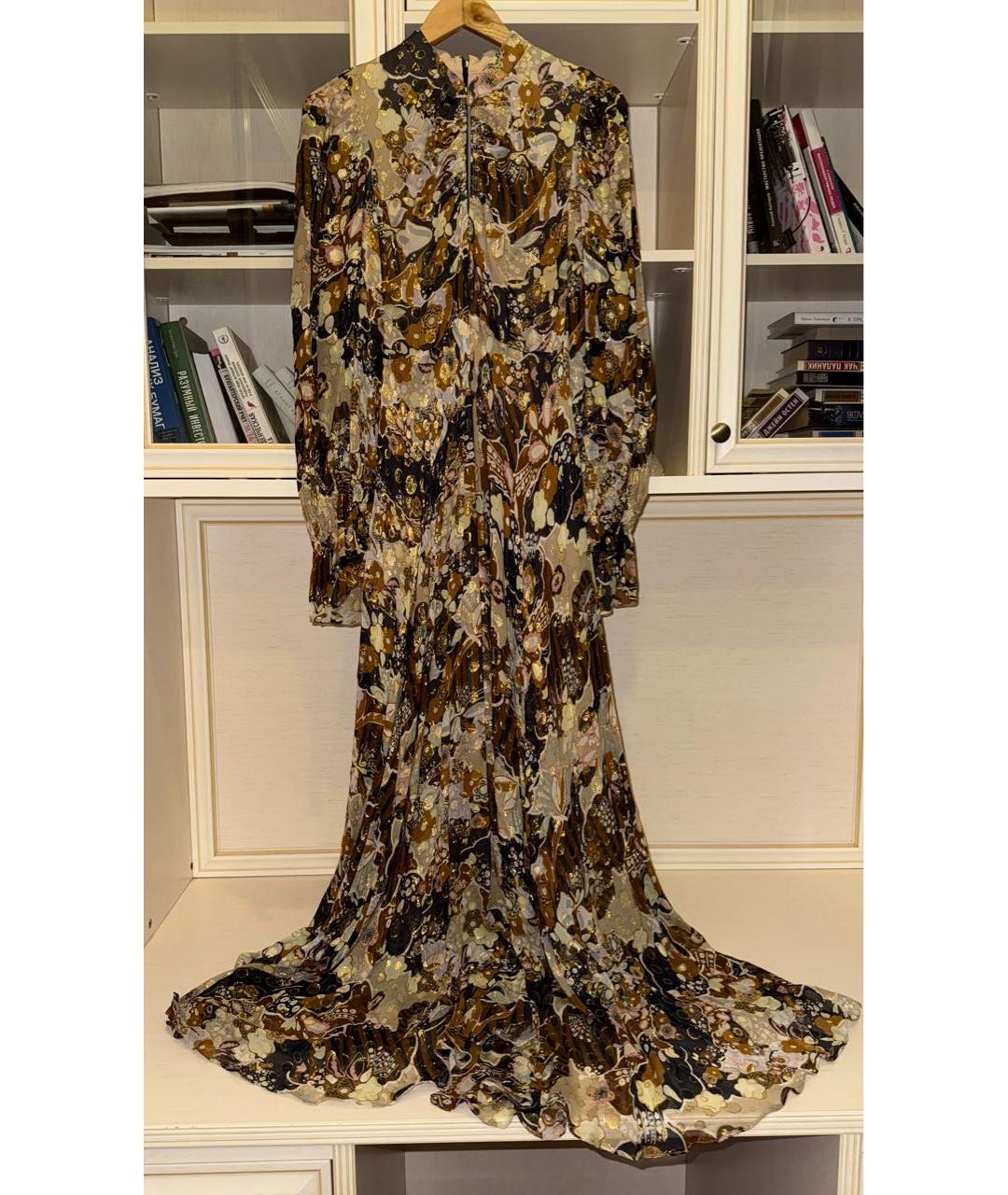 CHLOE Мульти шелковое вечернее платье, фото 9