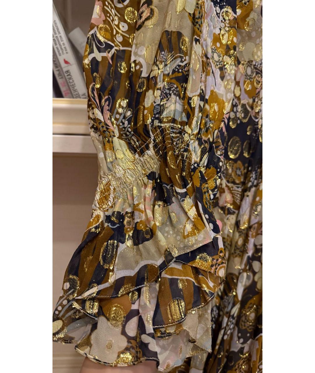 CHLOE Мульти шелковое вечернее платье, фото 7