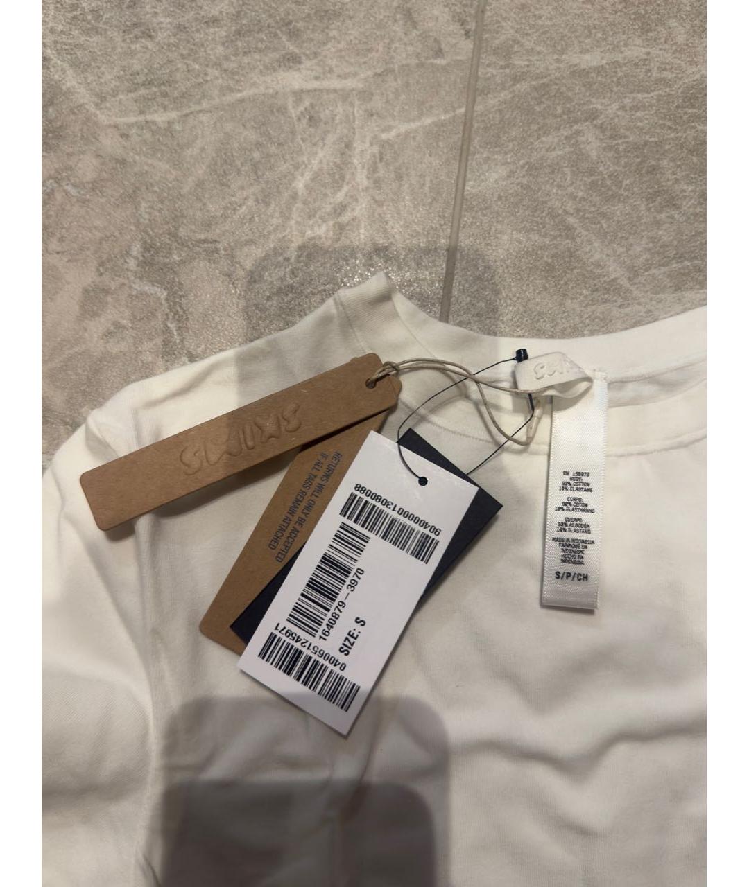 SKIMS Белая хлопковая футболка, фото 6