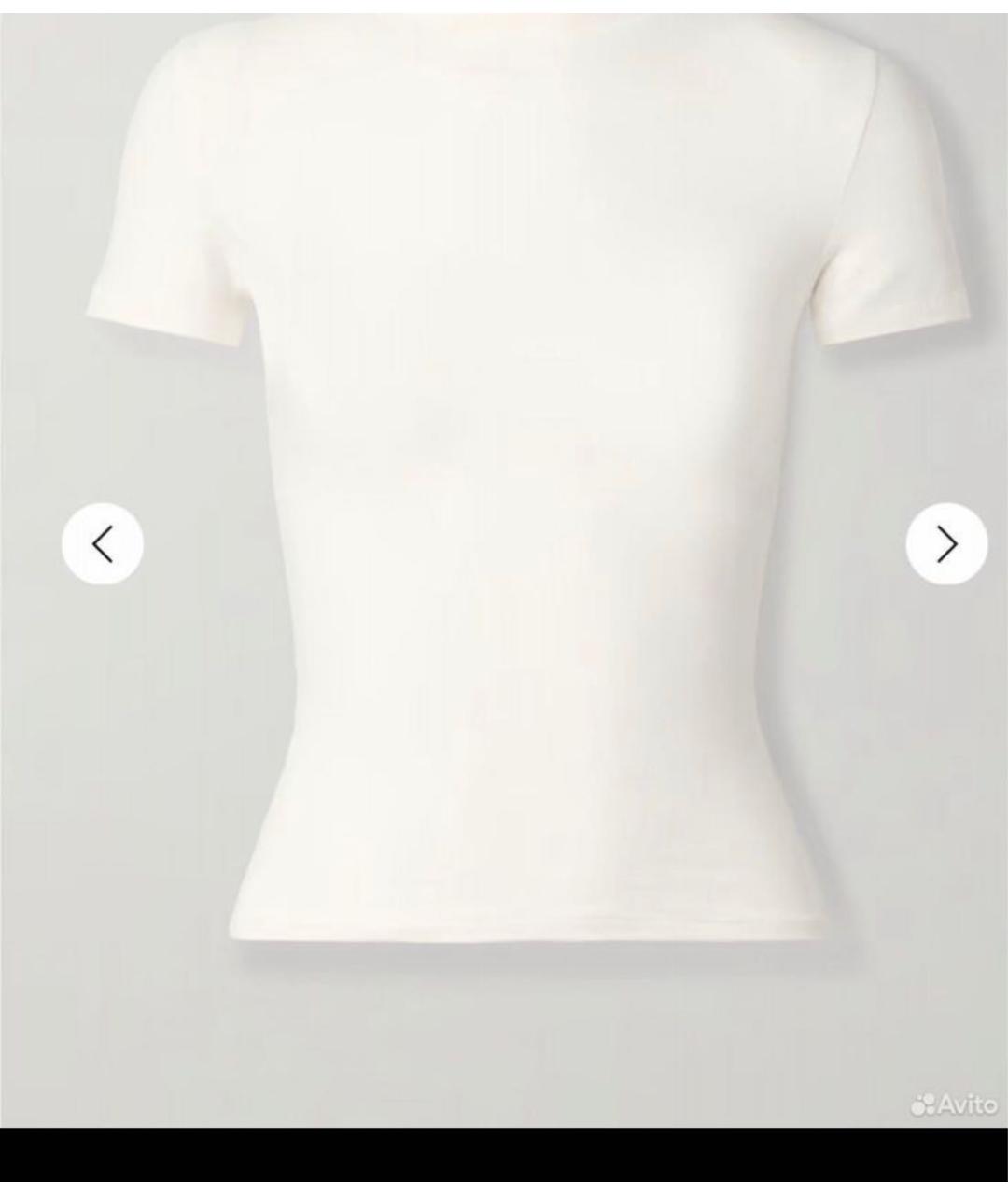 SKIMS Белая хлопковая футболка, фото 3