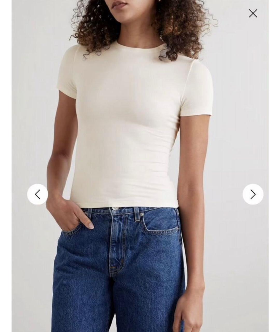 SKIMS Белая хлопковая футболка, фото 7