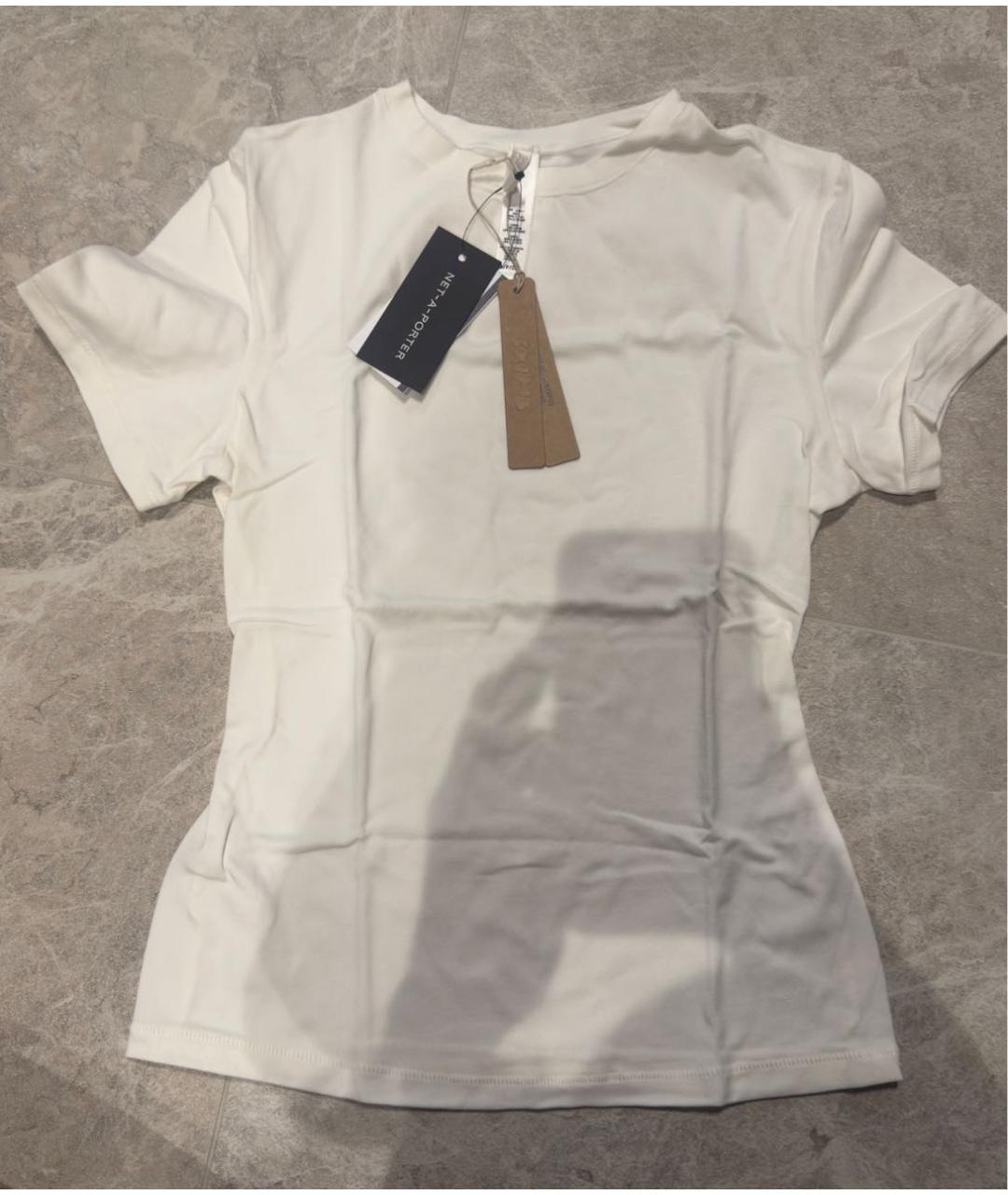 SKIMS Белая хлопковая футболка, фото 5