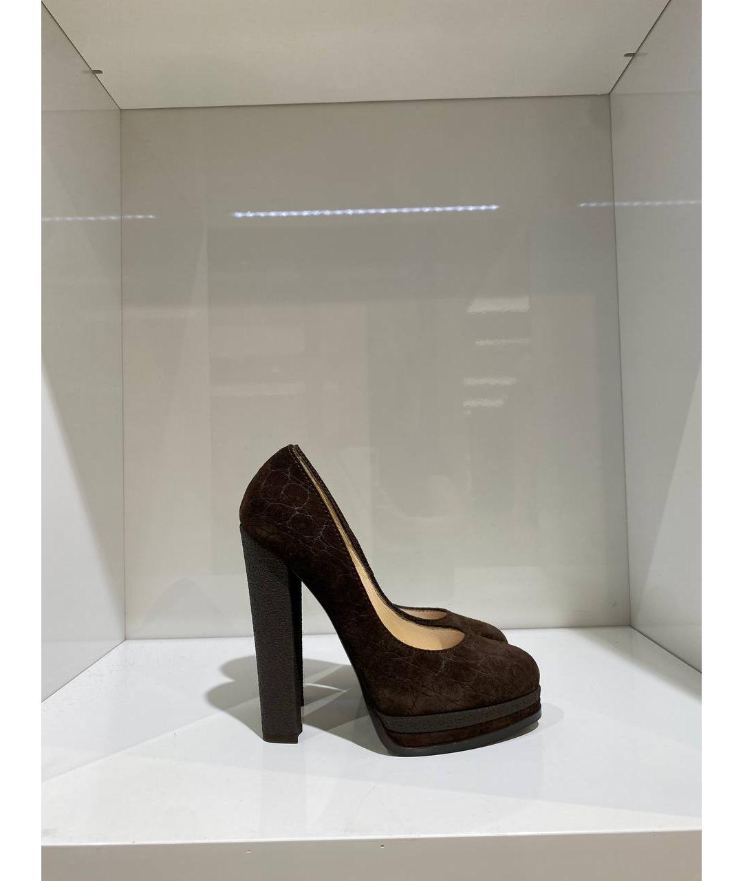 CASADEI Коричневые замшевые туфли, фото 3