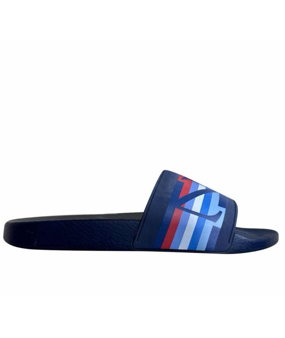 ZILLI Темно-синие шлепанцы, фото 6