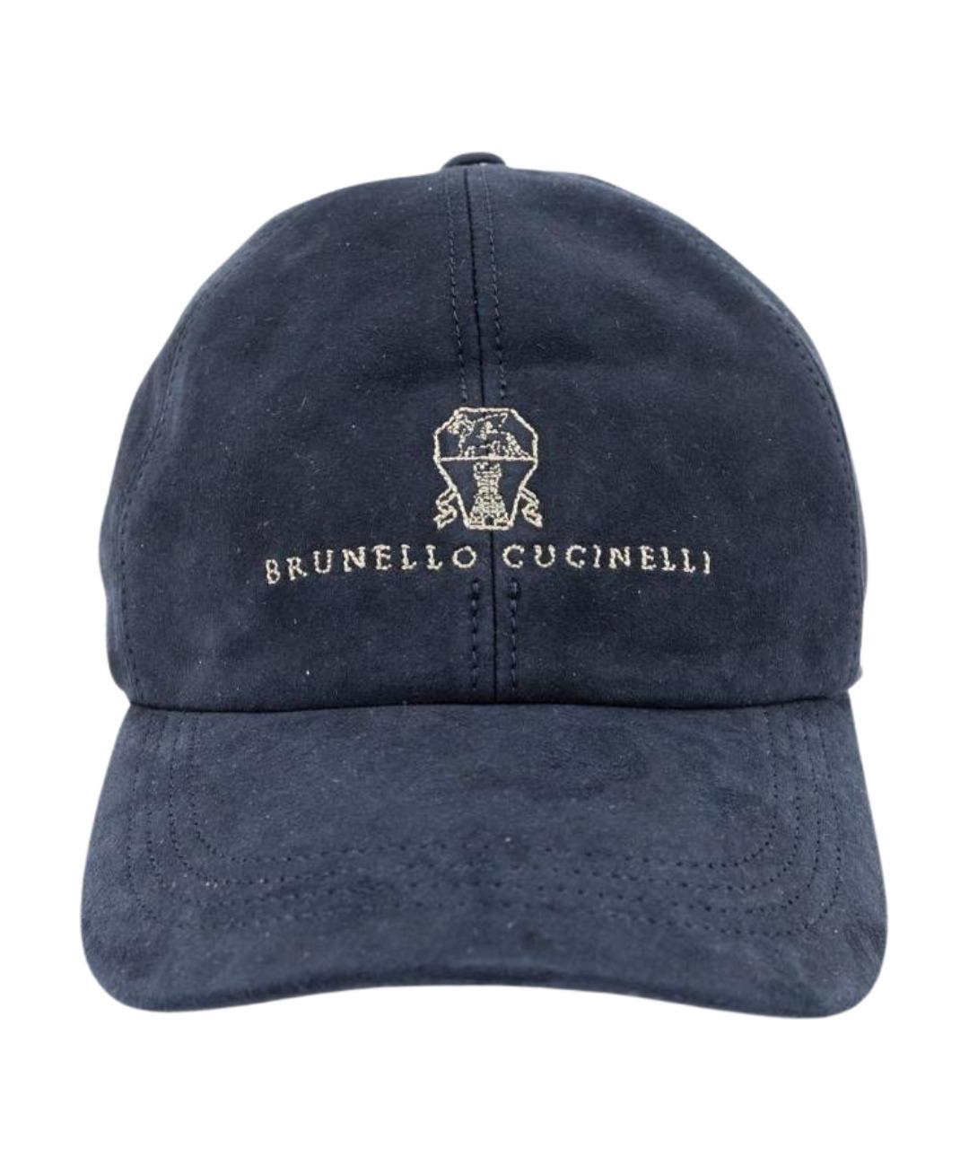 BRUNELLO CUCINELLI Темно-синяя кепка/бейсболка, фото 1