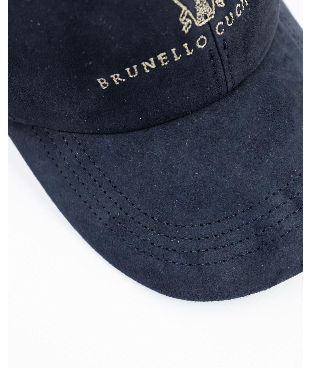 BRUNELLO CUCINELLI Темно-синяя кепка/бейсболка, фото 3