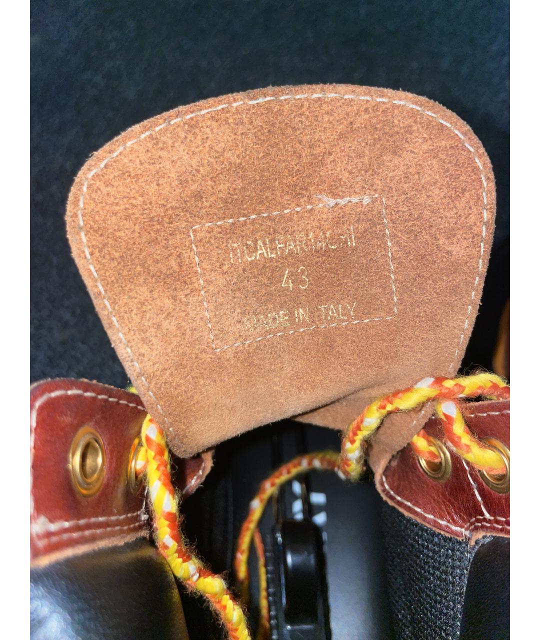 BURBERRY Коричневые кожаные высокие ботинки, фото 6