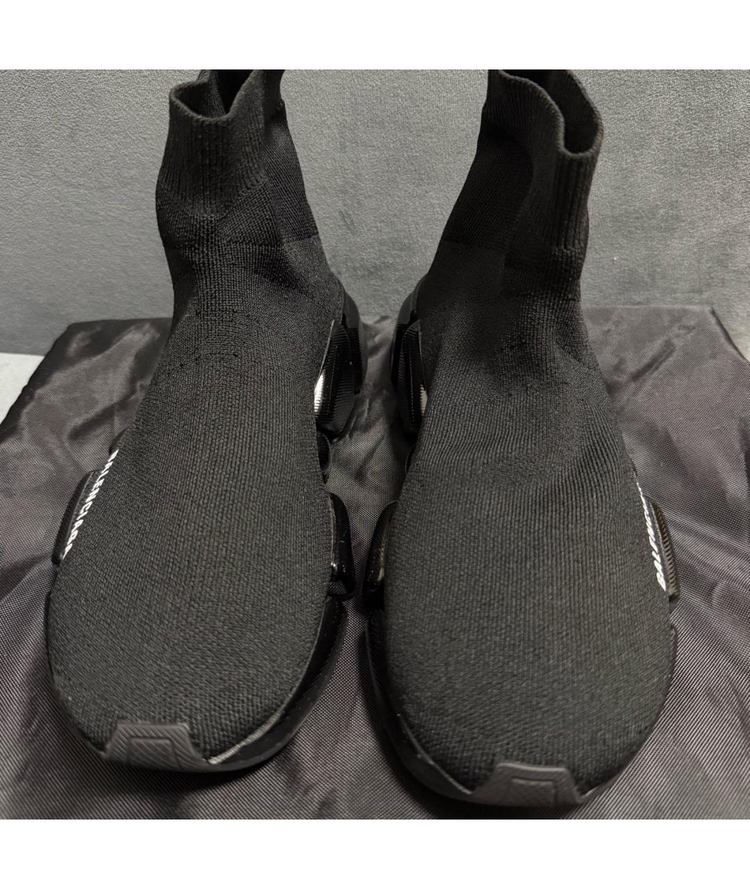 BALENCIAGA Черные текстильные кроссовки, фото 2