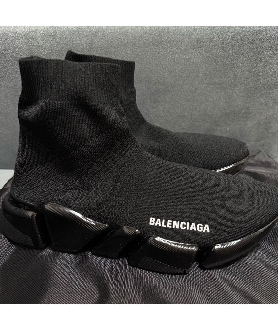 BALENCIAGA Черные текстильные кроссовки, фото 5