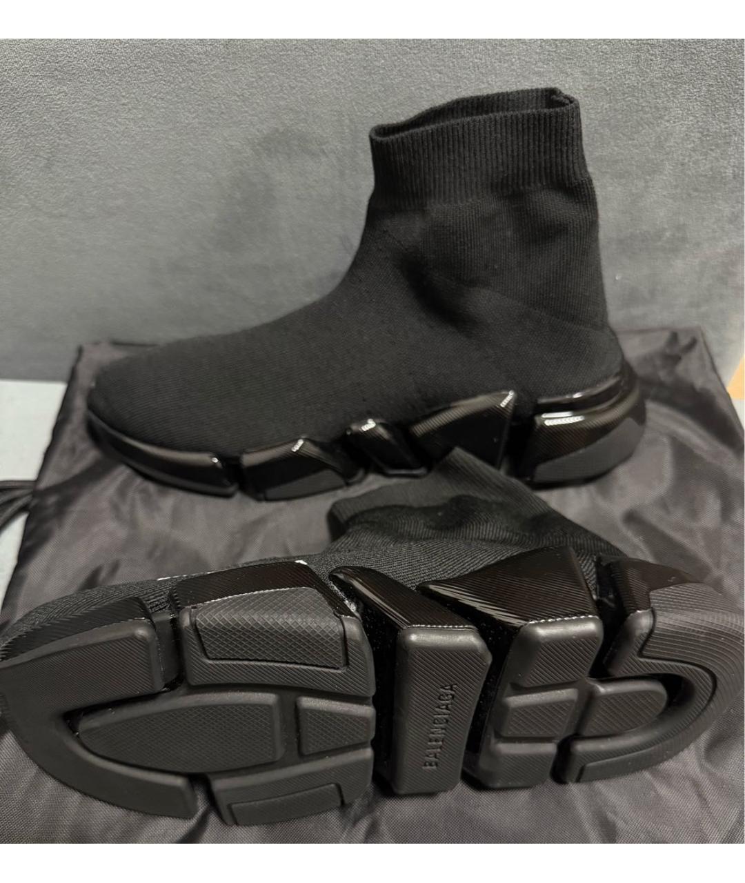 BALENCIAGA Черные текстильные кроссовки, фото 4