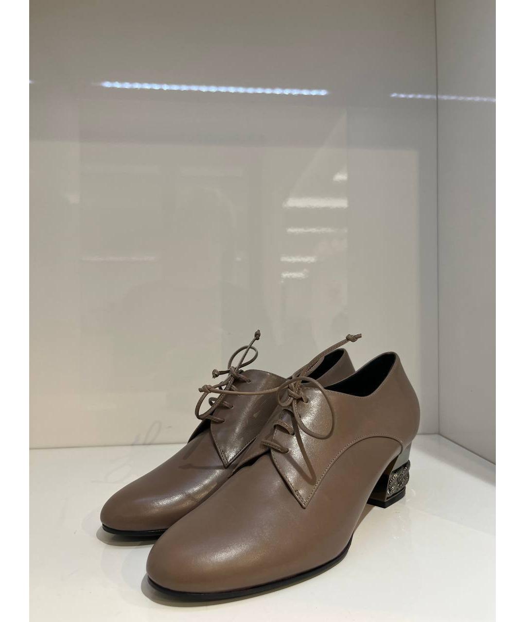 CASADEI Коричневые кожаные ботильоны, фото 2