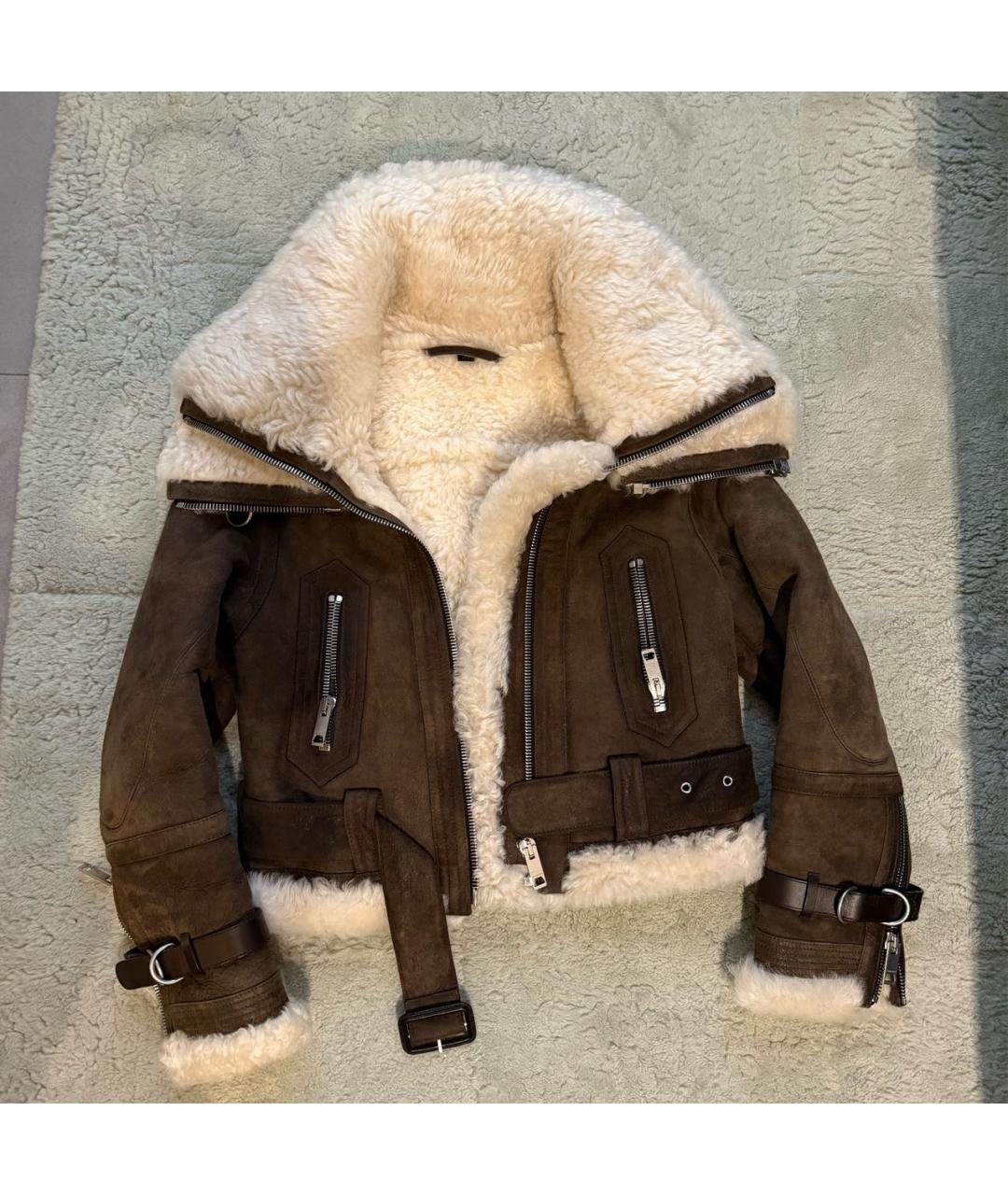 BURBERRY Коричневая замшевая дубленка, фото 9