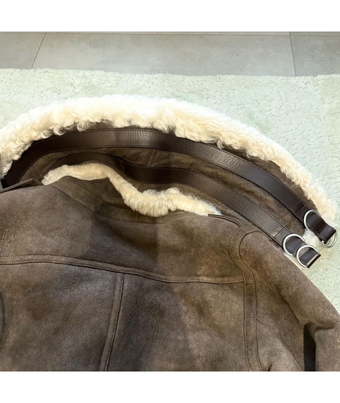 BURBERRY Коричневая замшевая дубленка, фото 5