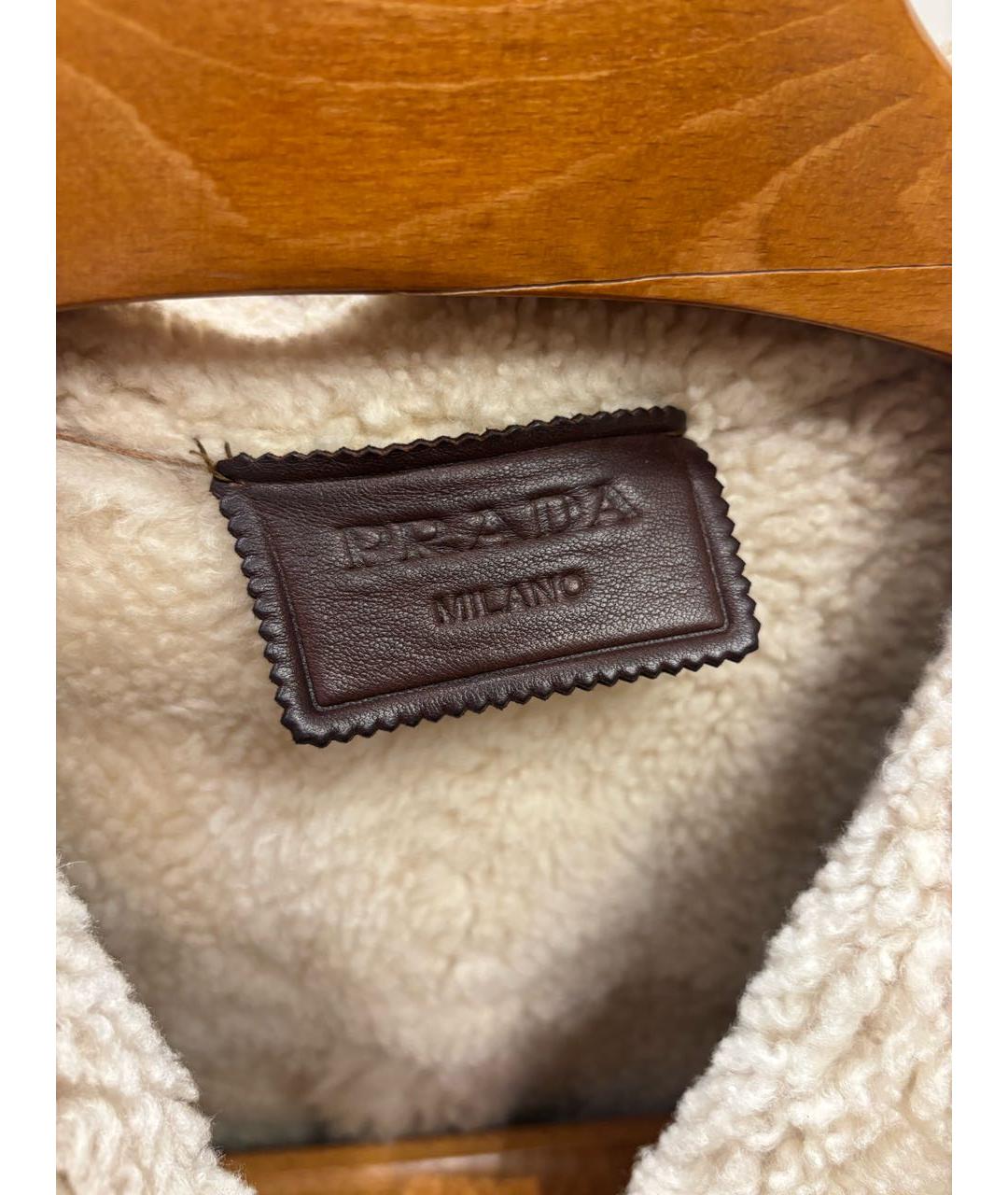 PRADA Коричневая кожаная дубленка, фото 3