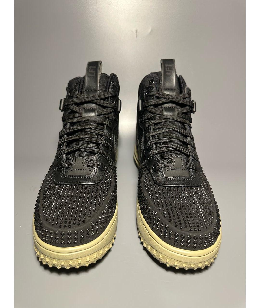 NIKE Черные кожаные высокие ботинки, фото 2