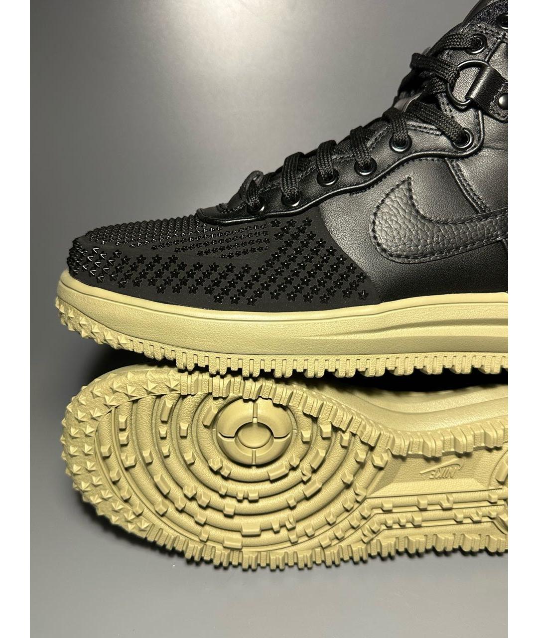 NIKE Черные кожаные высокие ботинки, фото 7