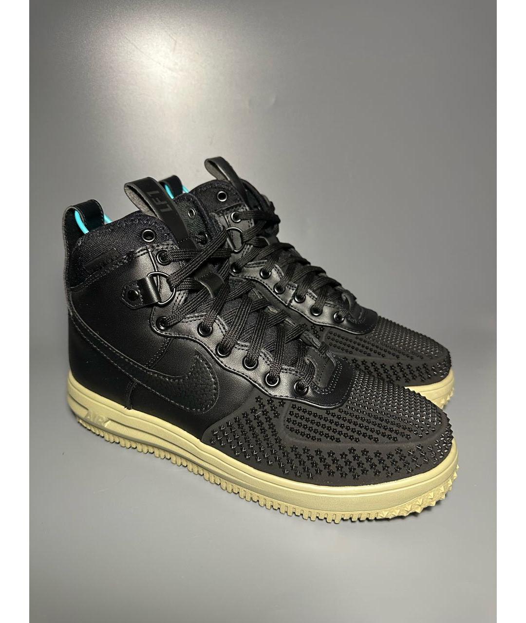 NIKE Черные кожаные высокие ботинки, фото 5