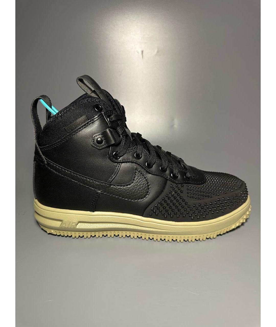 NIKE Черные кожаные высокие ботинки, фото 9