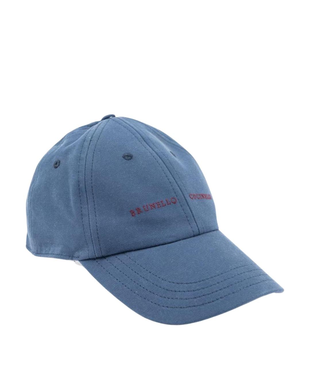 BRUNELLO CUCINELLI Синяя хлопковая кепка/бейсболка, фото 1