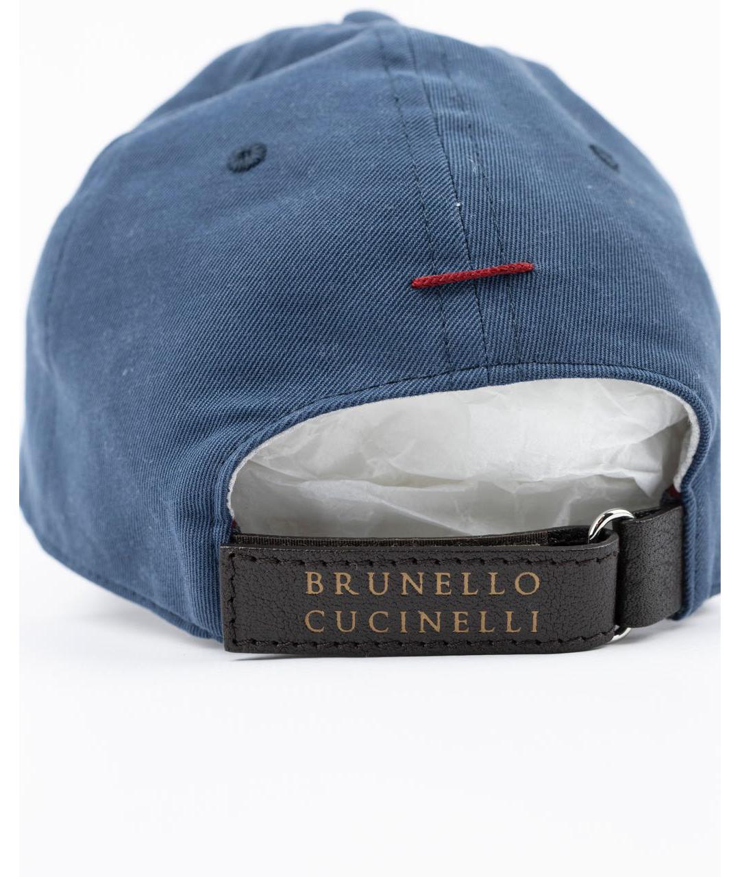 BRUNELLO CUCINELLI Синяя хлопковая кепка/бейсболка, фото 4