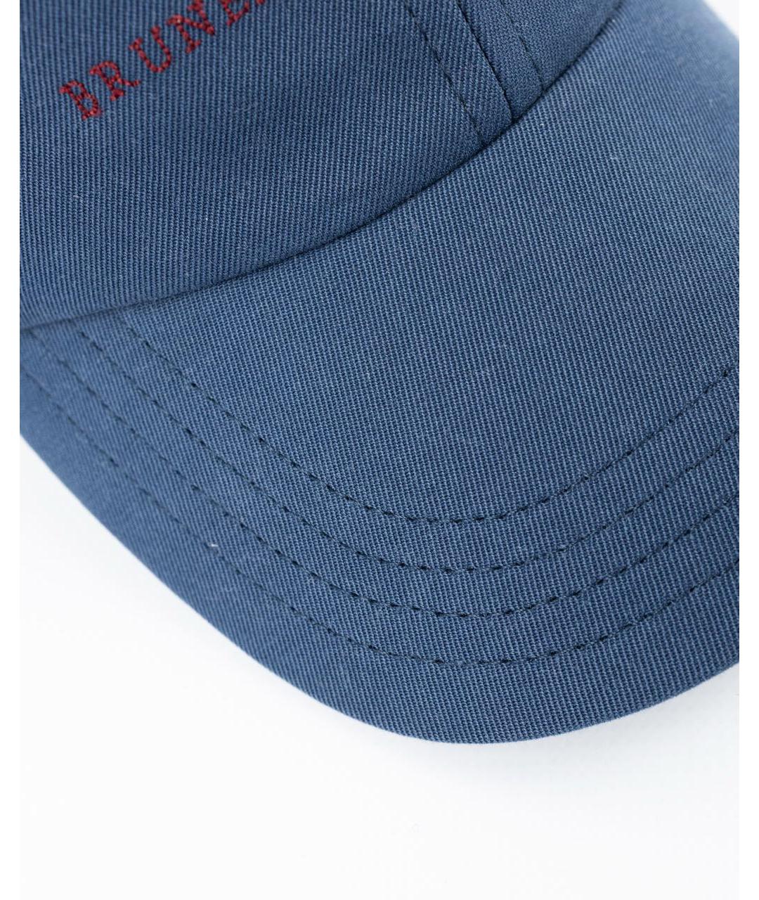 BRUNELLO CUCINELLI Синяя хлопковая кепка/бейсболка, фото 3